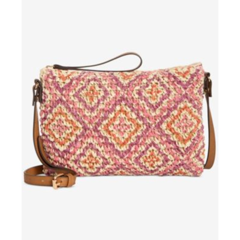 Style & Co Geo Printed Straw Small Crossbody Exclusively at Macy’s  – Macy’s