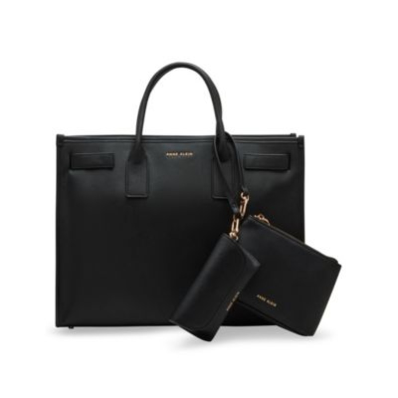 Anne Klein 3 Piece Work Bridge Snap Tote Bag – Macy’s