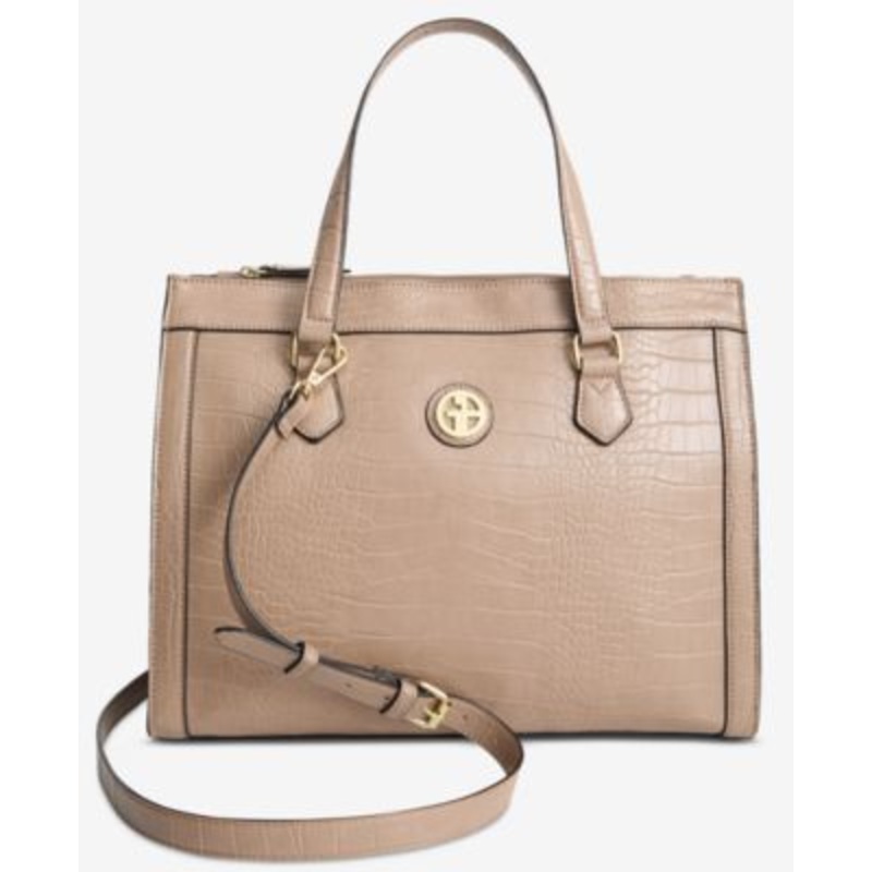 Giani Bernini Croc Medium Book Tote Exclusively at Macy’s  – Macy’s