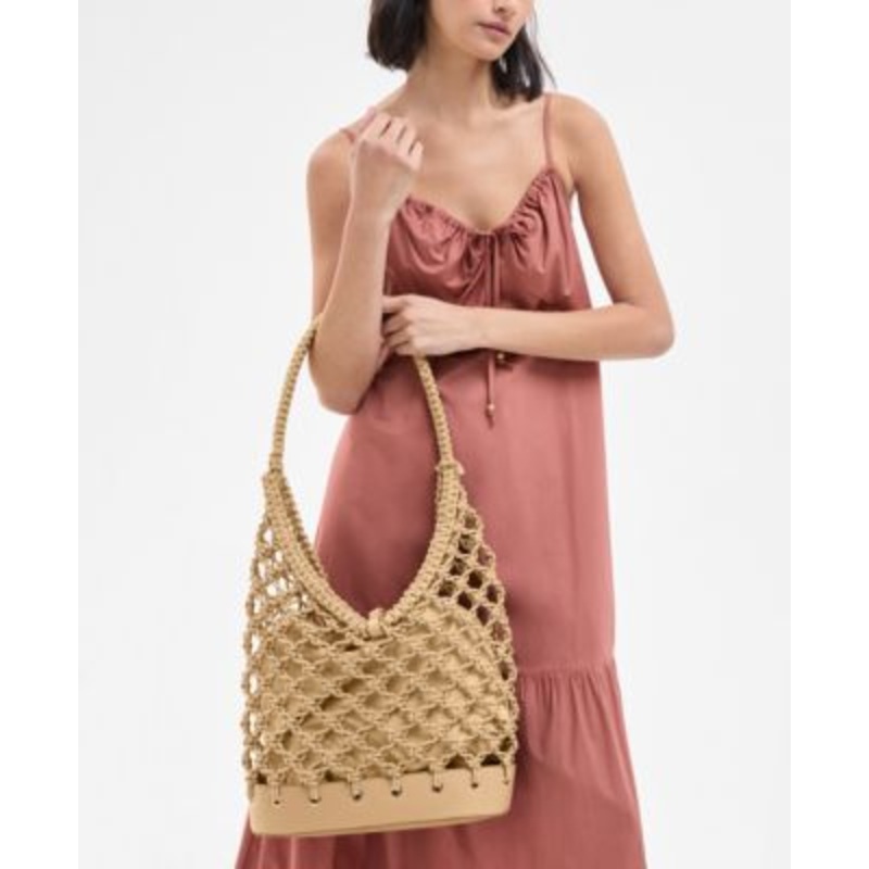 I.N.C. International Concepts Kahtt Macrame Hobo Bag Exclusively at Macy’s – Macy’s