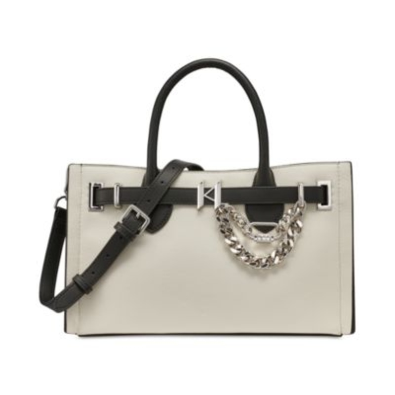 KARL LAGERFELD PARIS Cerise Medium Leather Satchel – Macy’s
