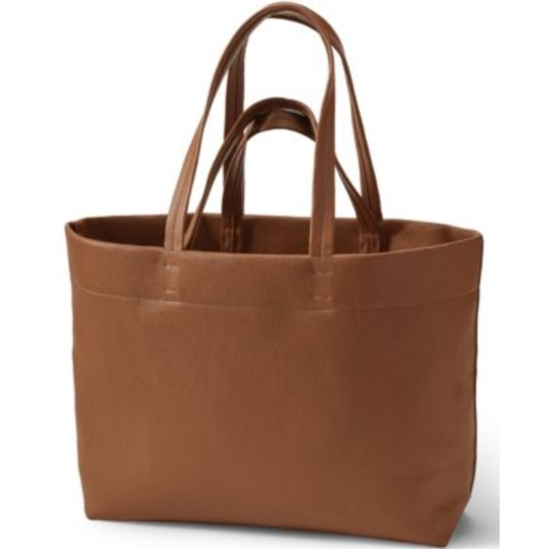 Lands’ End Women’s Faux Leather Tote – Macy’s
