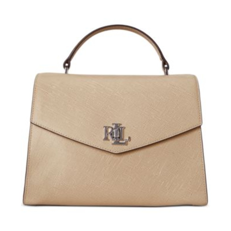 Lauren Ralph Lauren Textured Leather Large Farrah Satchel – Macy’s