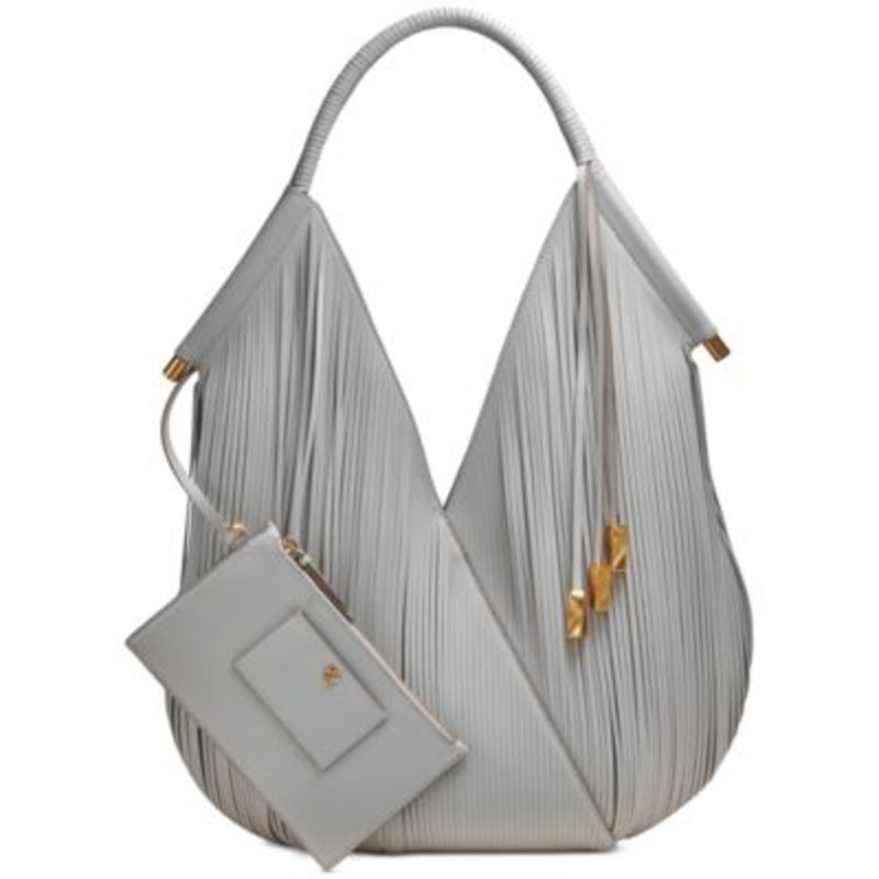 Donna Karan New York Baldwin Large Laser-cut Shoulder with Leather Wrapped Rounded Handle – Macy’s