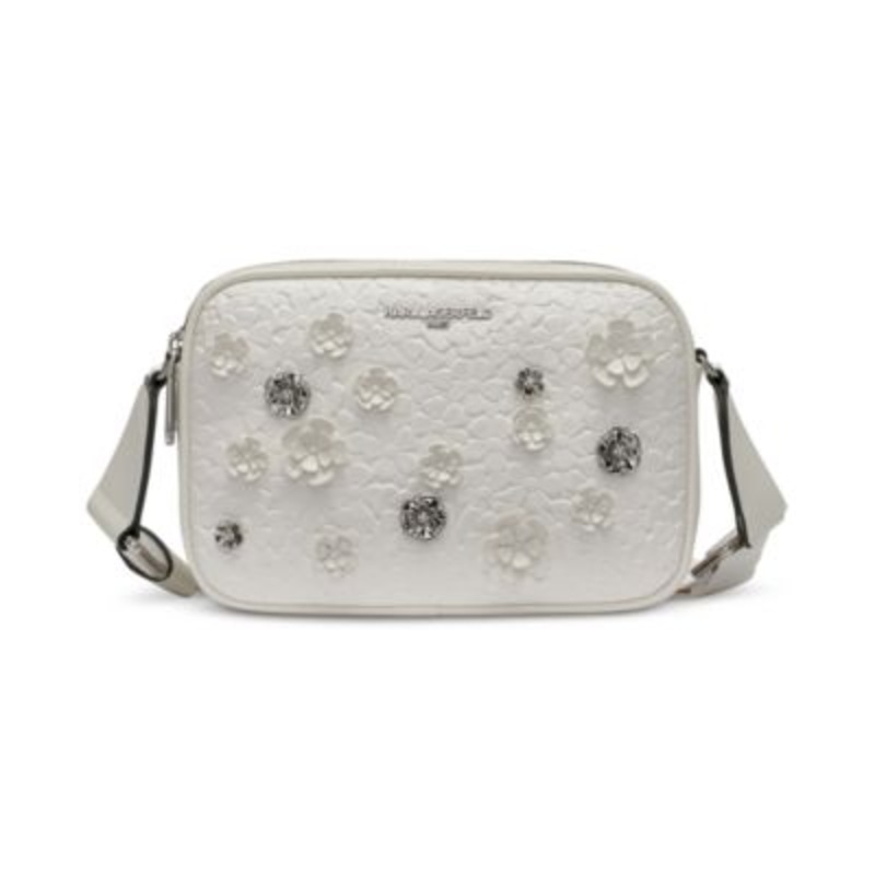 KARL LAGERFELD PARIS Karl Maybelle Crossbody with Floral Pins – Macy’s