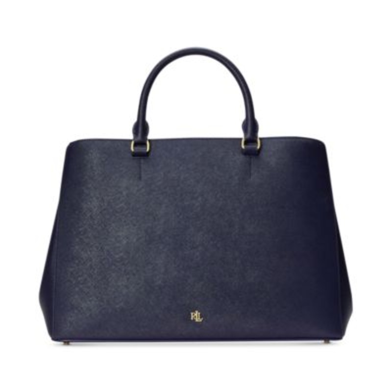 Lauren Ralph Lauren Crosshatch Leather Large Hanna Satchel – Macy’s