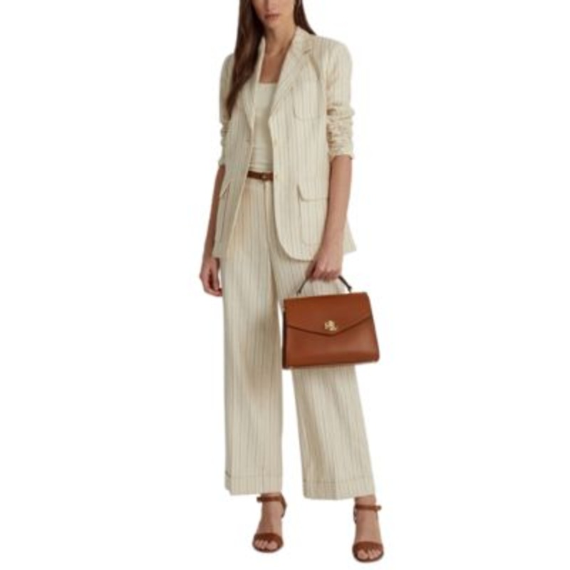 Lauren Ralph Lauren Farrah Medium Leather Top-Handle Satchel – Macy’s