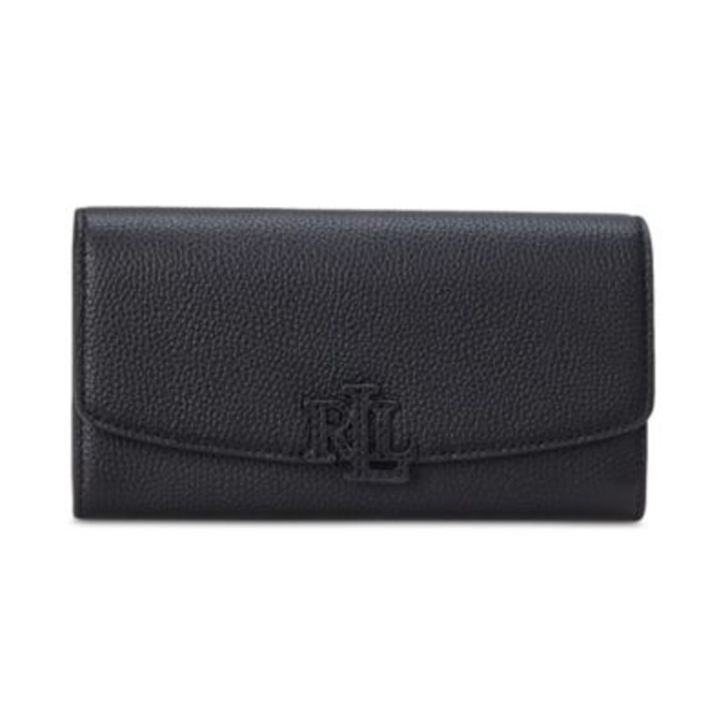 Lauren Ralph Lauren Pebbled Leather Cameryn Flap Wallet – Macy’s