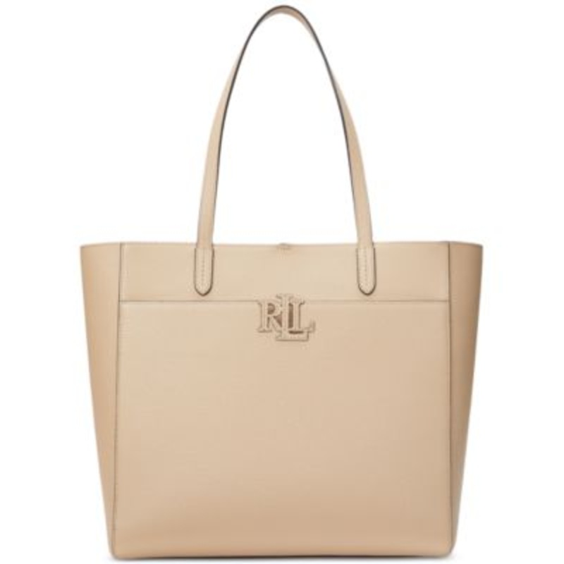 Lauren Ralph Lauren Pebbled Leather Extra-Large Cameryn Tote Bag – Macy’s