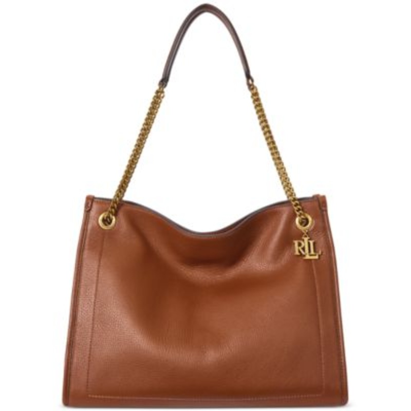 Lauren Ralph Lauren Pebbled Leather Large Bradley Tote Bag – Macy’s
