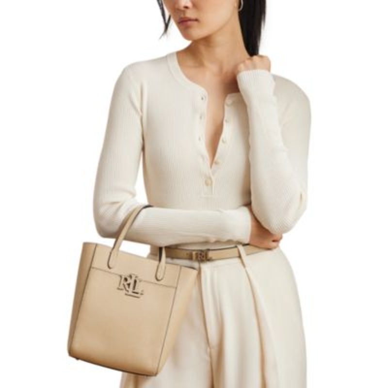 Lauren Ralph Lauren Pebbled Leather Small Cameryn Tote Bag – Macy’s